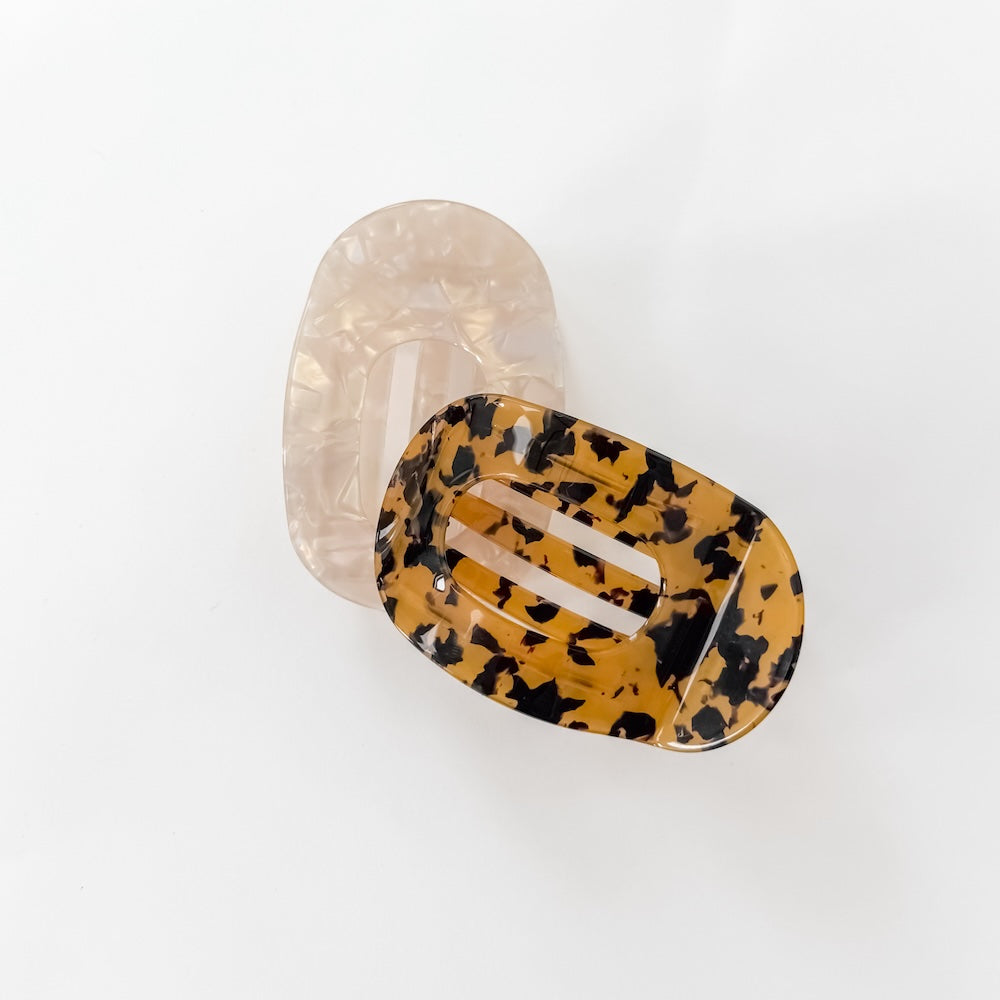 Large Flat Round Hair Clip