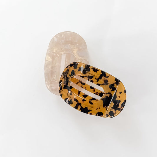 Large Flat Round Hair Clip