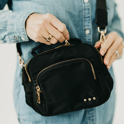 Nisha Nylon Crossbody Bag