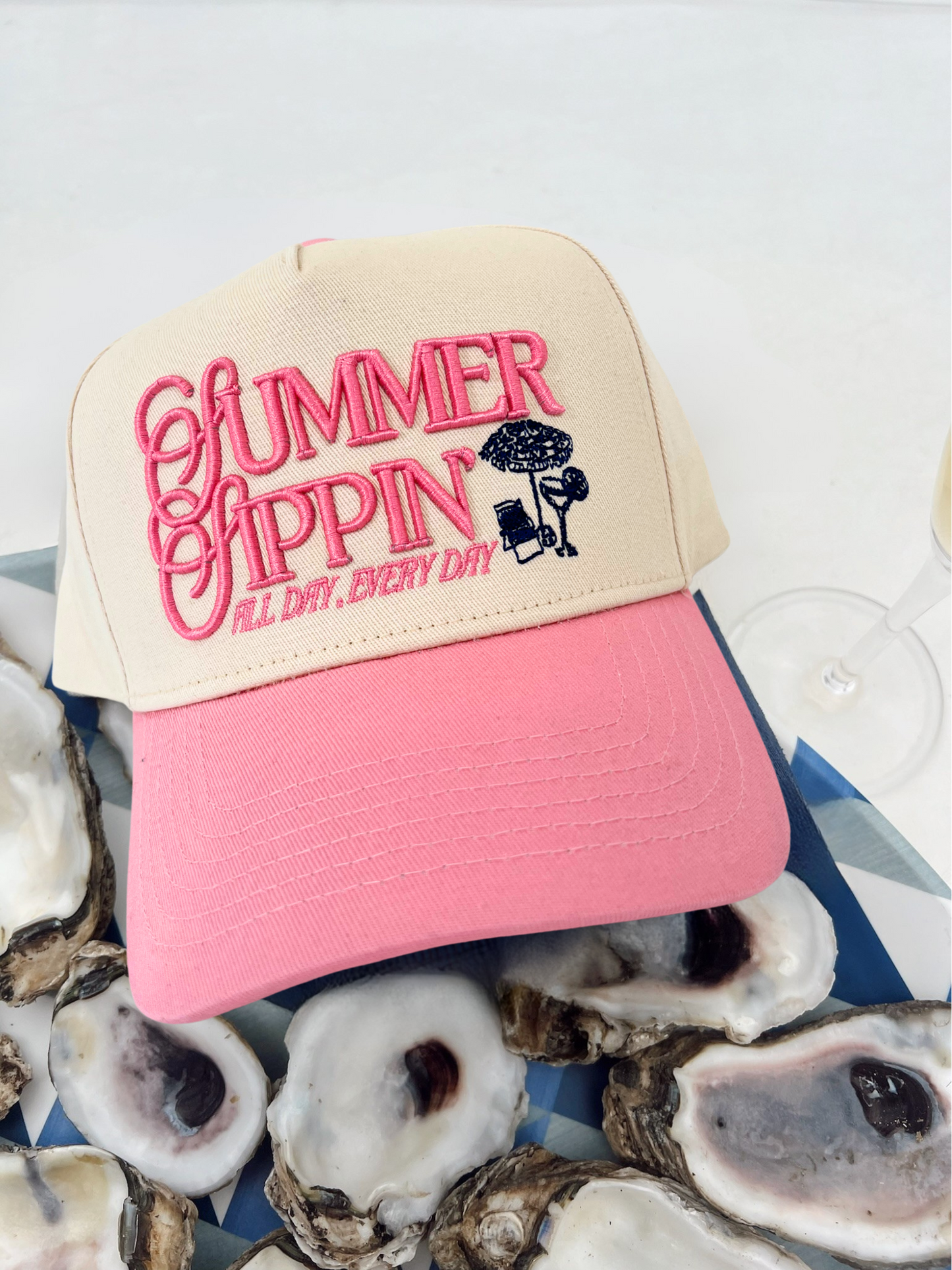 Summer Sippin' | Pink Vintage Trucker Hat