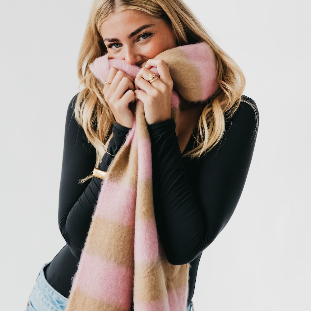 Stevie Striped Tassel Scarf