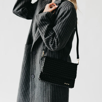 Wrenlee Woven Flap Crossbody